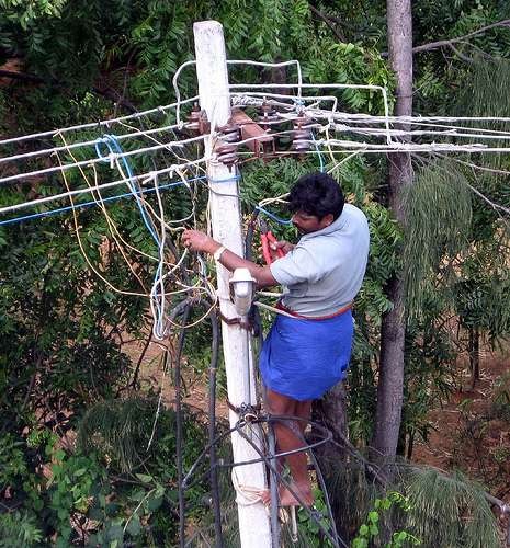 Electricien en Inde